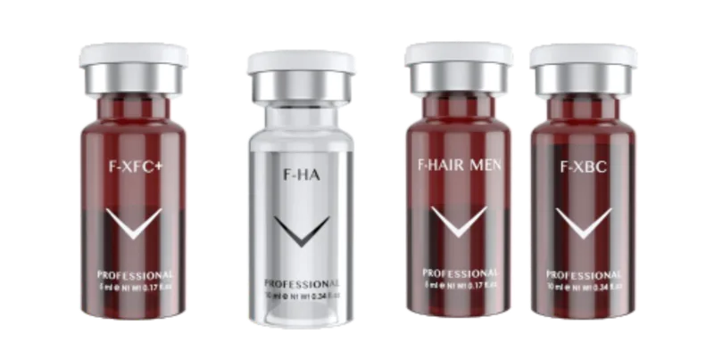 Fusion Meso F-XFC+, F-HA, F-Hair Men ve F-XBC flakonları