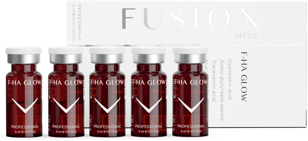 Fusion Meso F-HA GLOW – Işıltı ve Pigmentasyon Kokteyli, 5 x 5 ml kutu