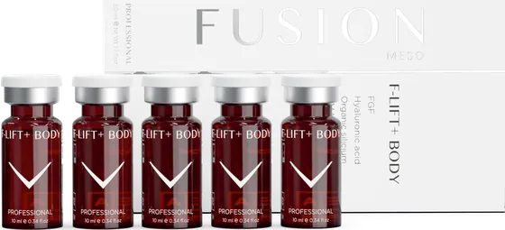 Fusion Meso F-LIFT + BODY Vücut Sıkılaştırma ve Lifting Kokteyli kutu ve flakonlar