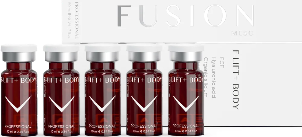 Fusion Meso F-LIFT + BODY – Vücut Sıkılaştırma ve Lifting Kokteyli, 5 x 10 ml kutu