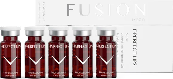 Fusion Meso F-PERFECT LIPS Dudak Anti-Aging Kokteyli kutu ve flakonlar