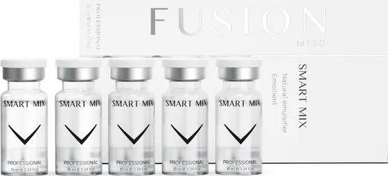 Fusion Meso SMART MIX Kişiye Özel Krem & Serum Emülsiyonu kutu ve flakonlar